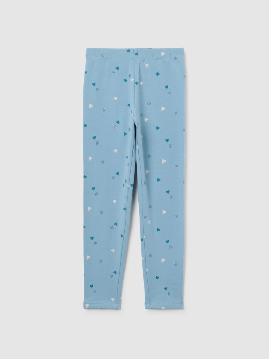 Blue leggings with hearts_0
