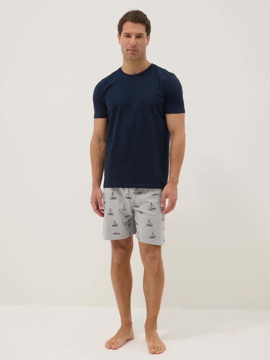 Multicolour pure organic cotton regular fit pyjamas with prints_0