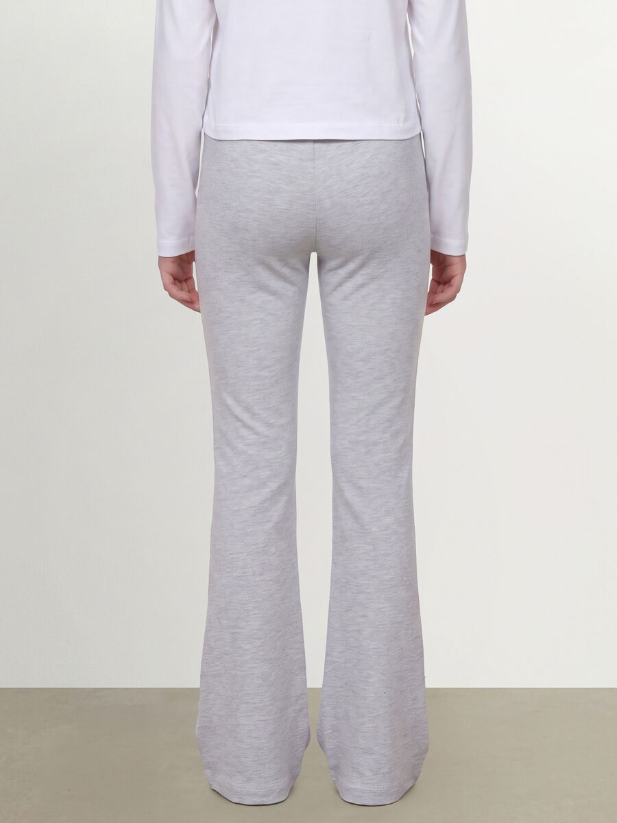 Pantaloni grigi in cotone organico elasticizzato slim fit per ragazza_3