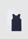 Pack of blue and white cotton vests_0
