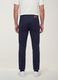 Blue pure cotton five-pocket trousers_2