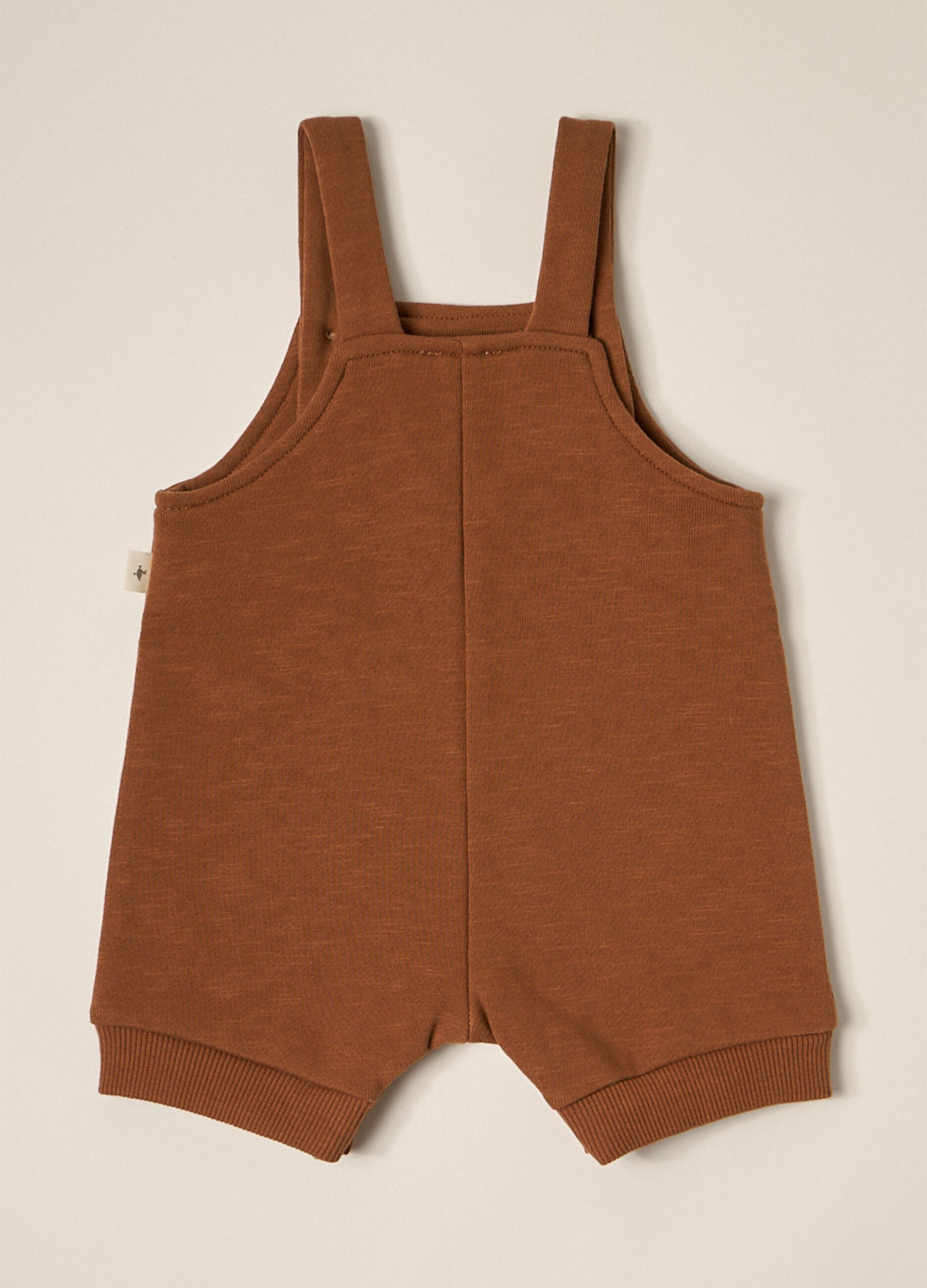 IANA newborn boy dungarees in 100% cotton French terry