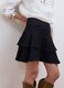 Black viscose-blend tiered skirt_3