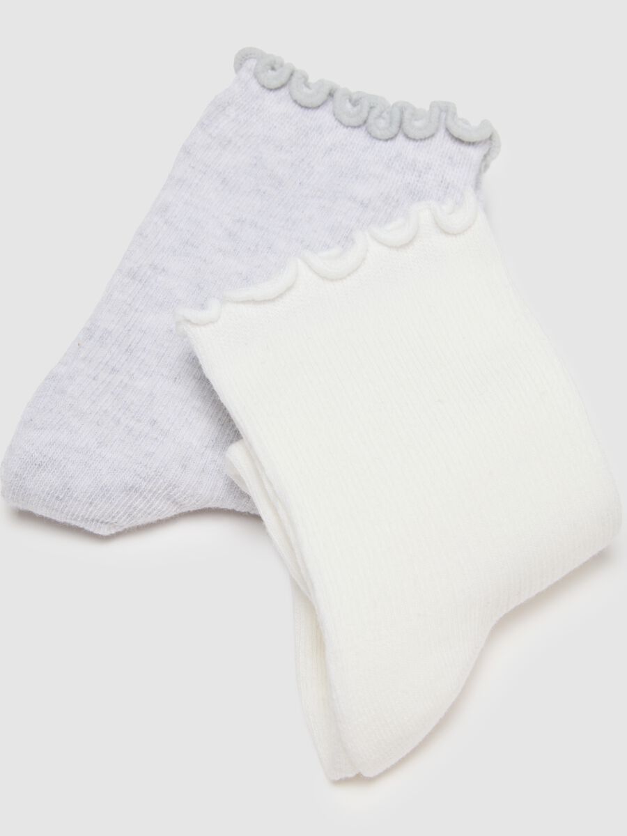 Tripack di calzini in cotone multicolor elasticizzati_2
