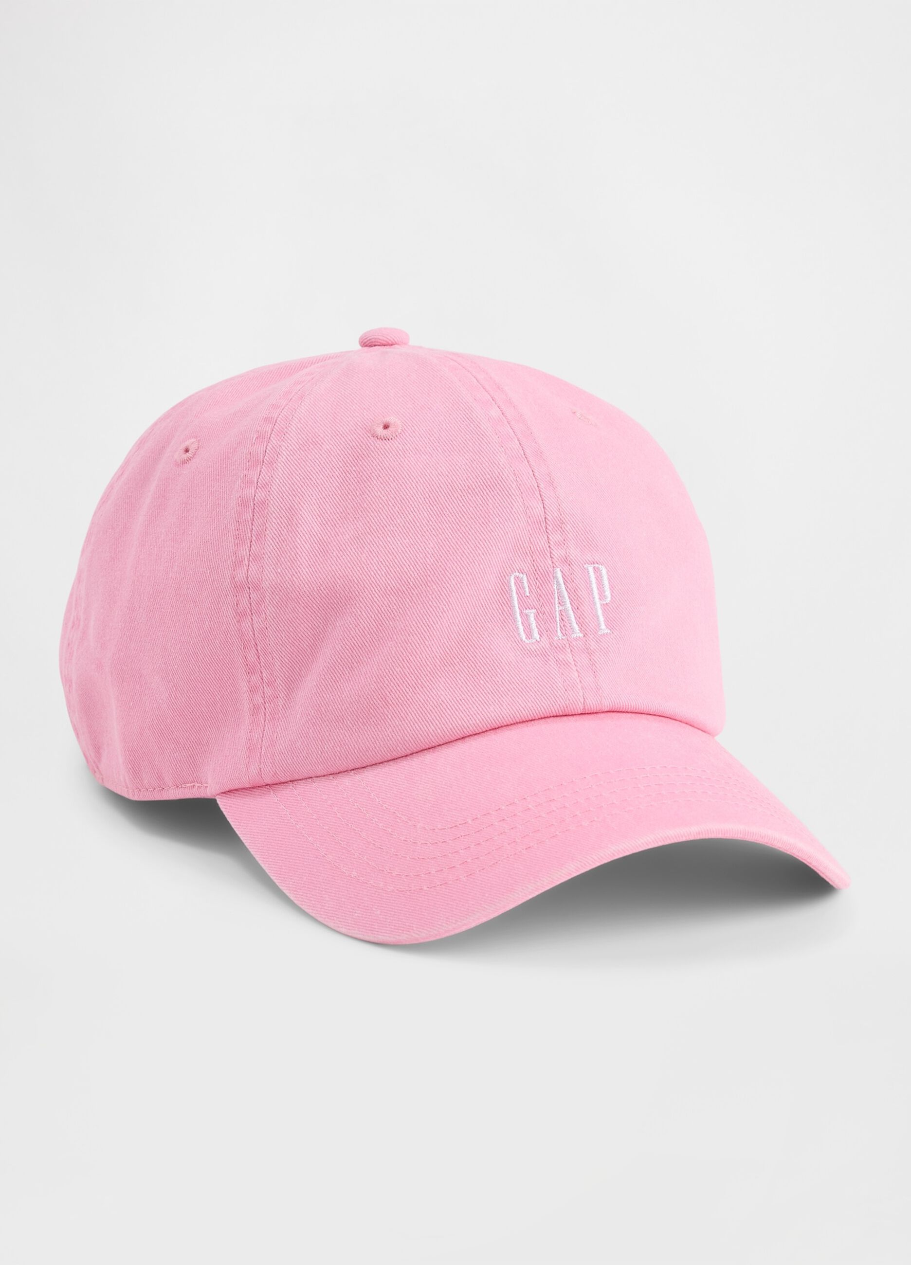 Pink pure cotton baseball cap with logo