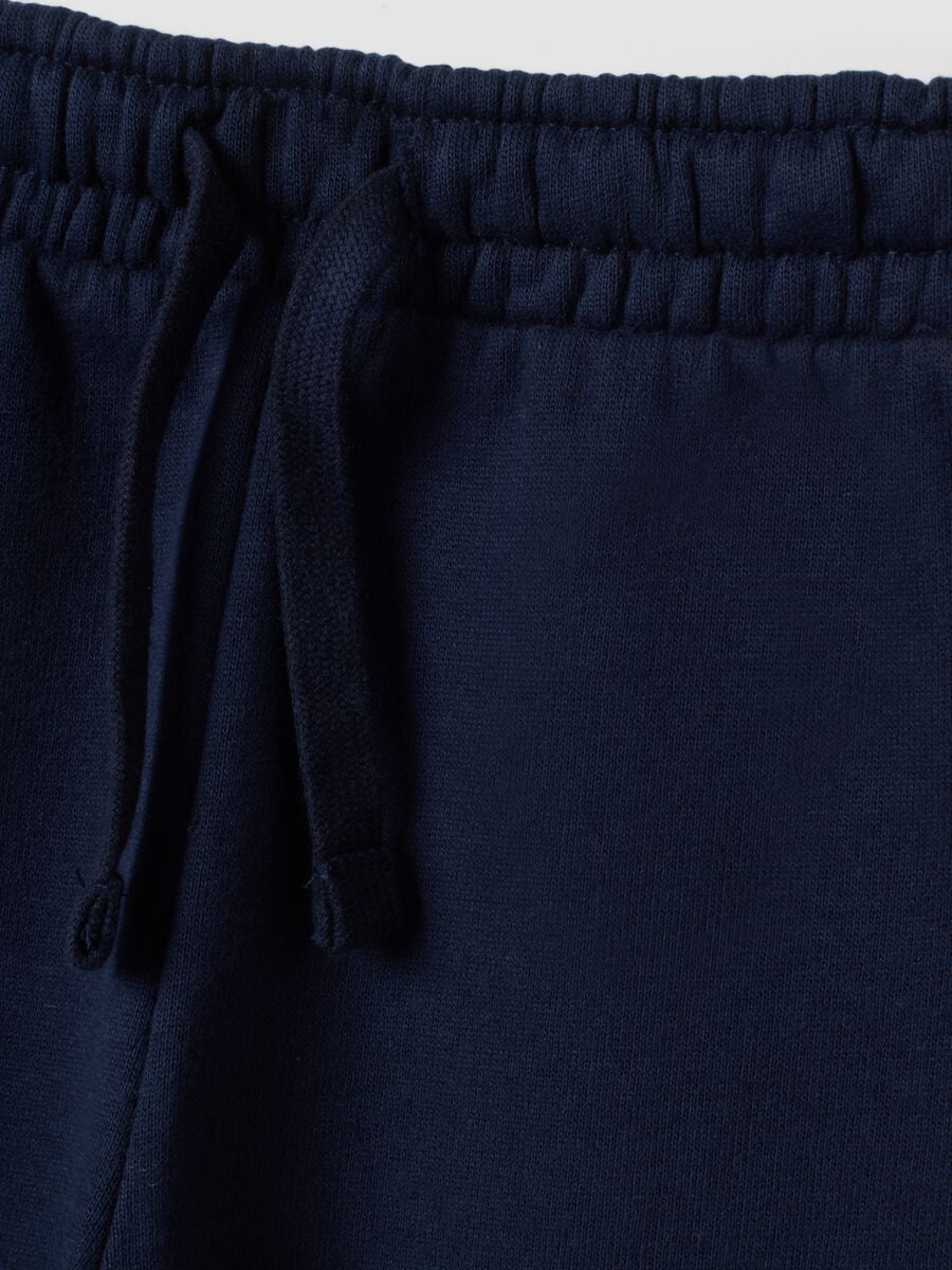 Completo jogging blu in puro cotone over fit con animaletto_2