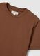 Brown crew neck pure cotton regular fit t-shirt_5