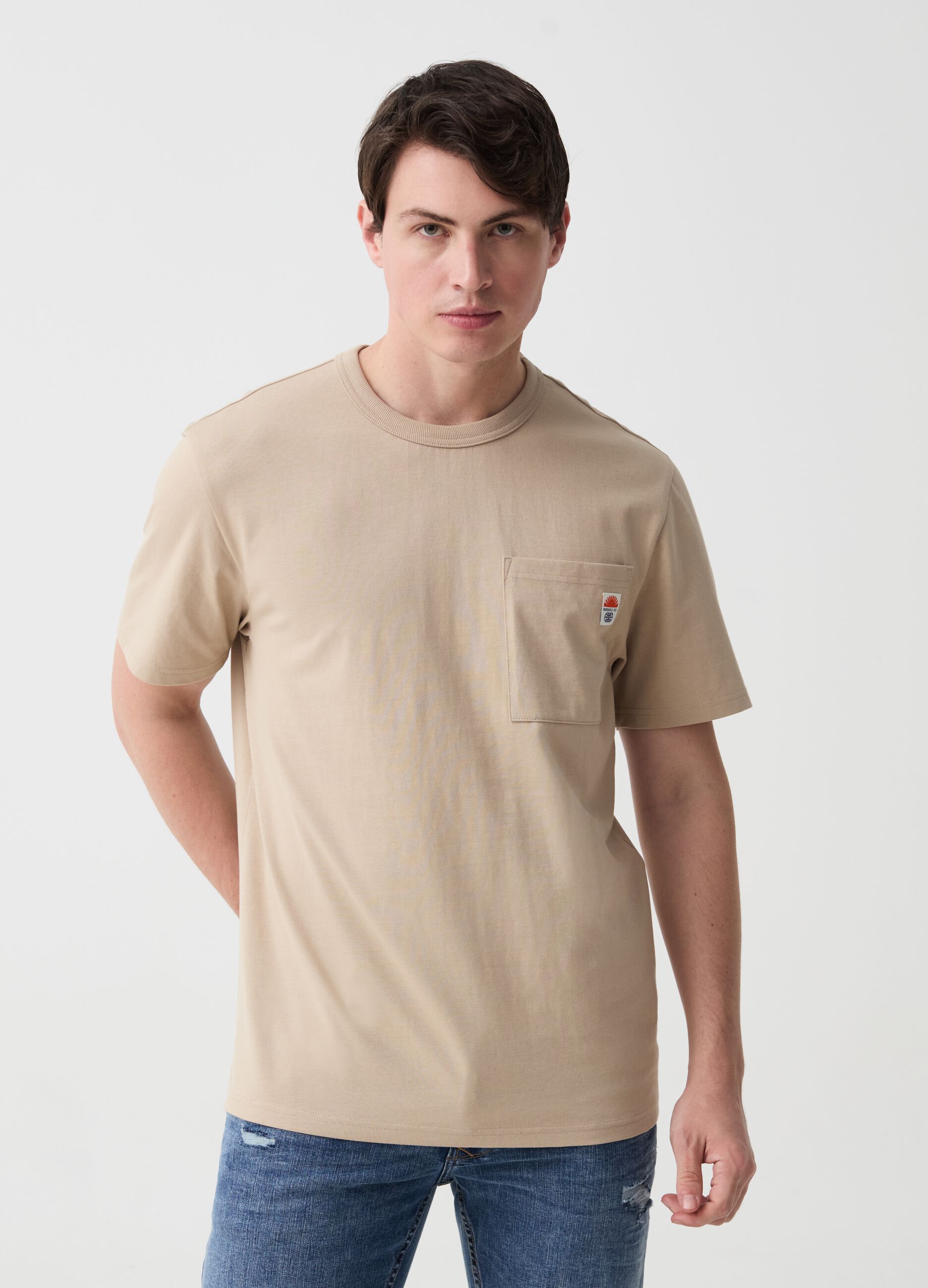 Cotton T-shirt with pocket