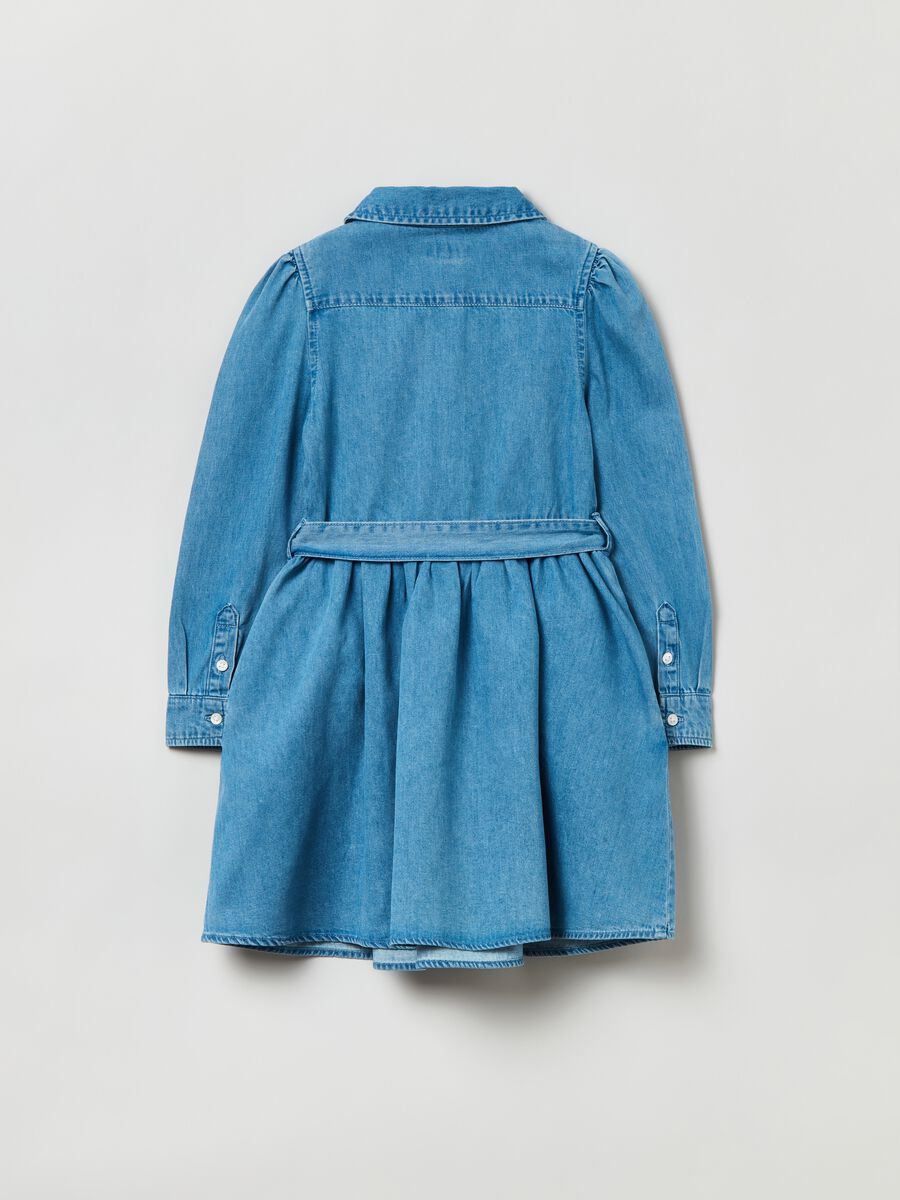 Vestito in denim con cintura_4