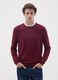 Red viscose blend regular fit jumper_0