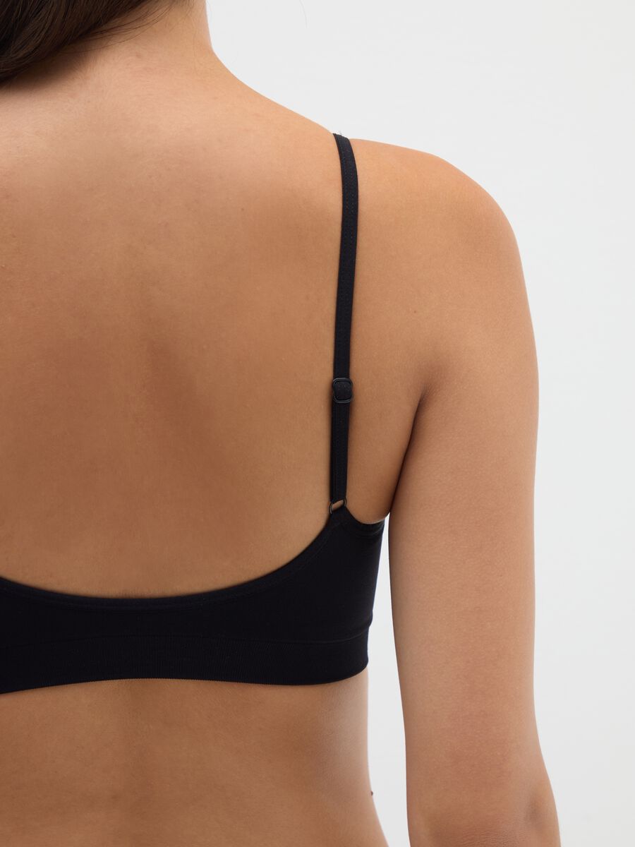 Black Stretch Fabric Top_2