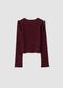 Red long-sleeve stretch crew-neck T-shirt_2