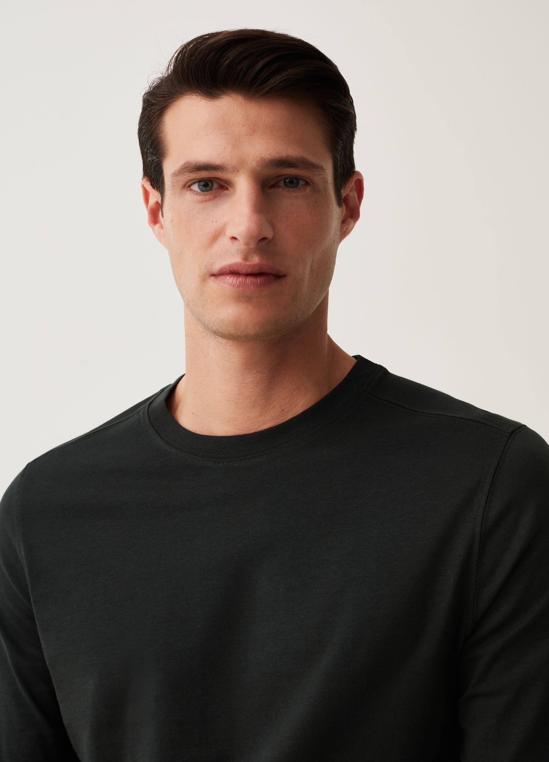 T-shirt a maniche lunghe in cotone_1