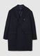 Blue regular fit coat with buttons_0