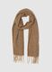 Brown scarf with fringes_0