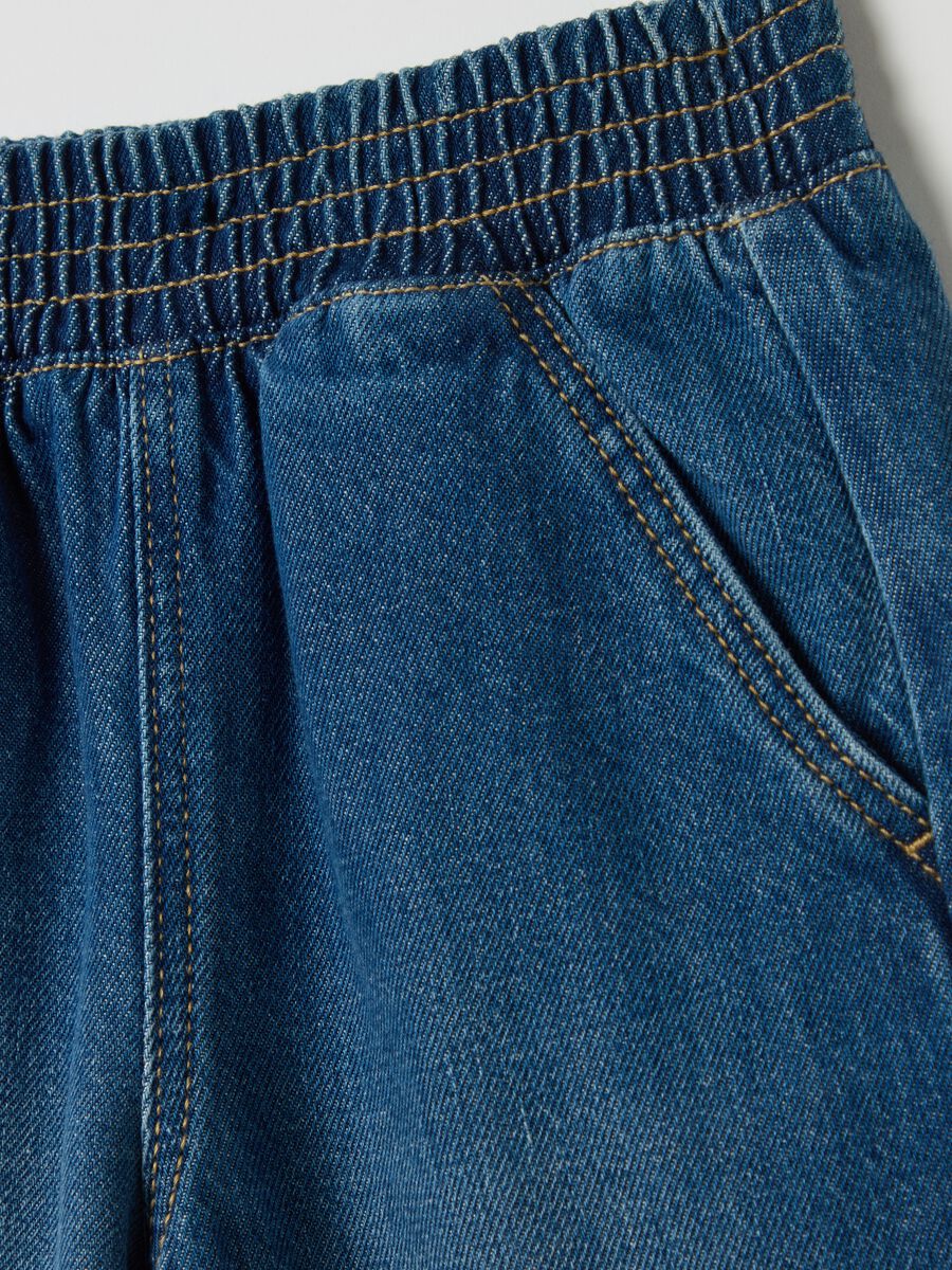 Wide-leg joggers in denim_2