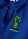 Blue school apron with Minecraft embroidery for boys_3