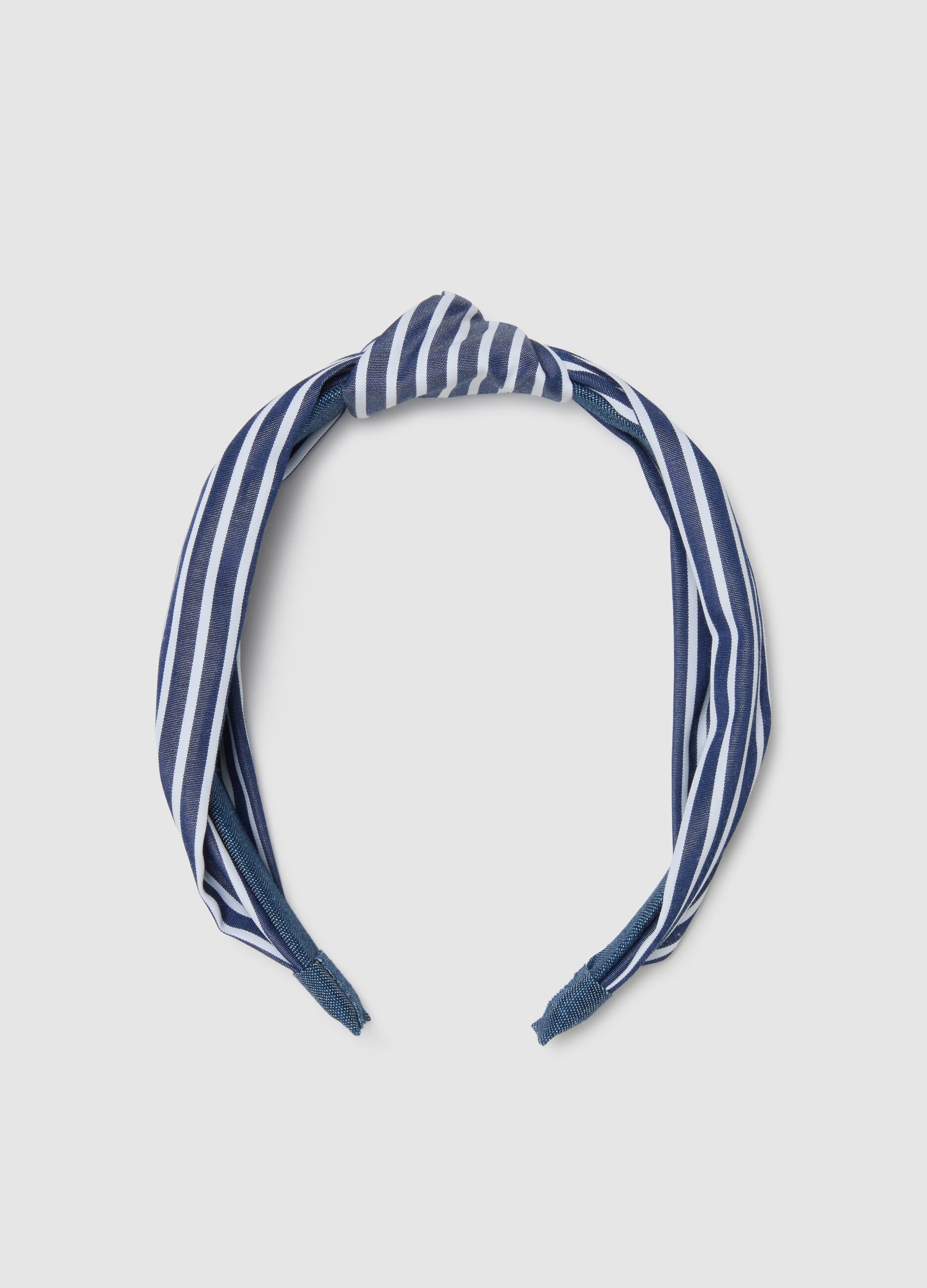 Multicolour striped pure cotton hairband