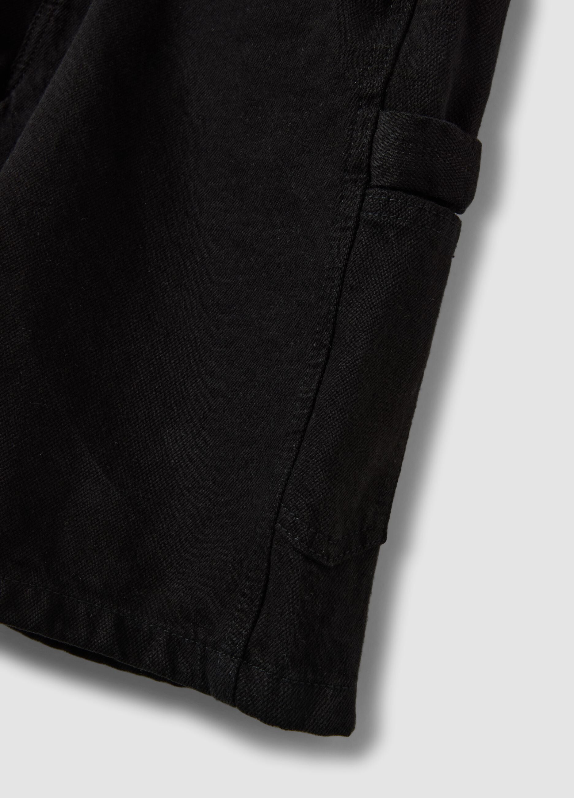 Bermuda cargo neri in puro cotone