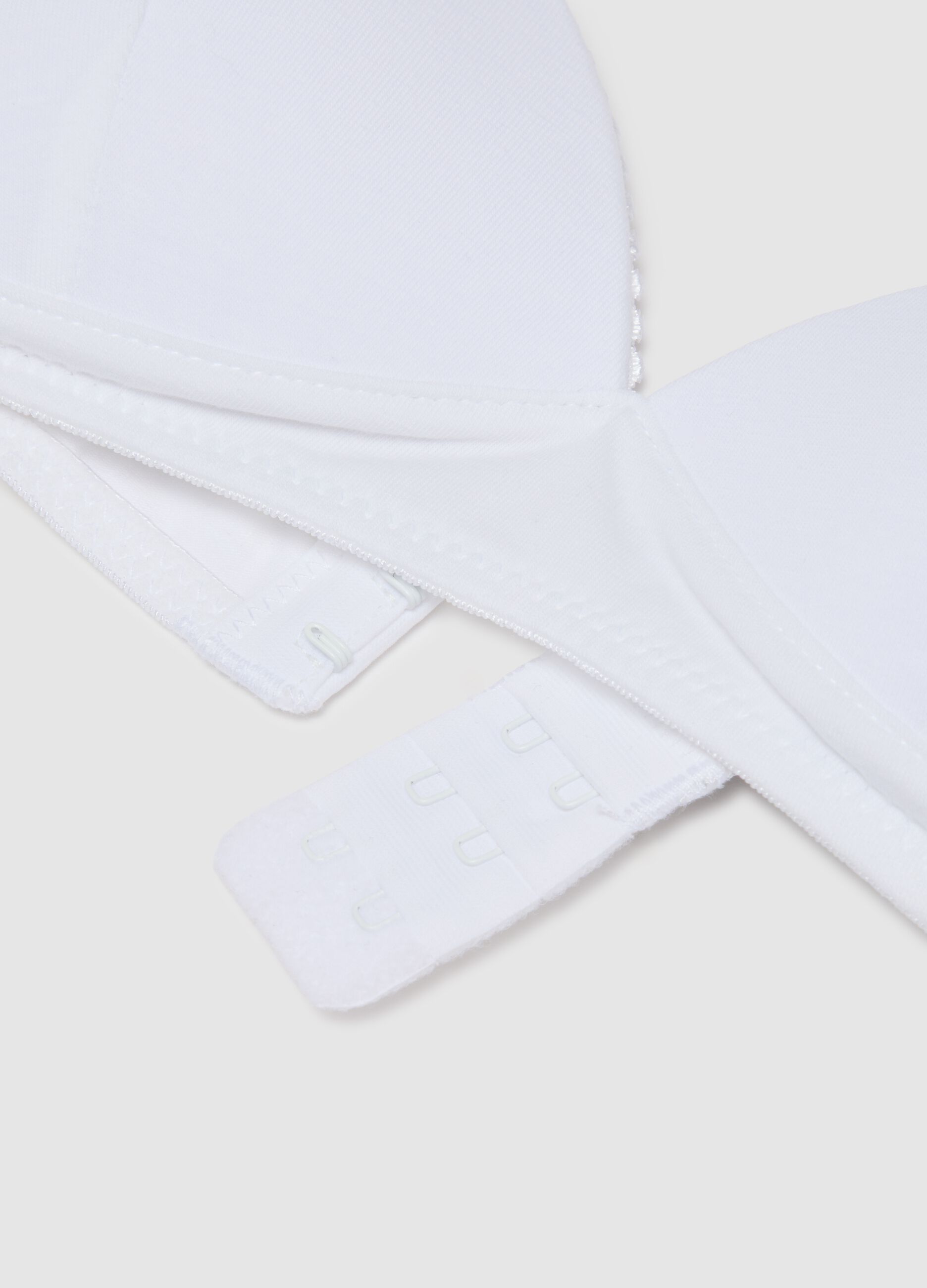 Reggiseno da ragazza in cotone elasticizzato bianco