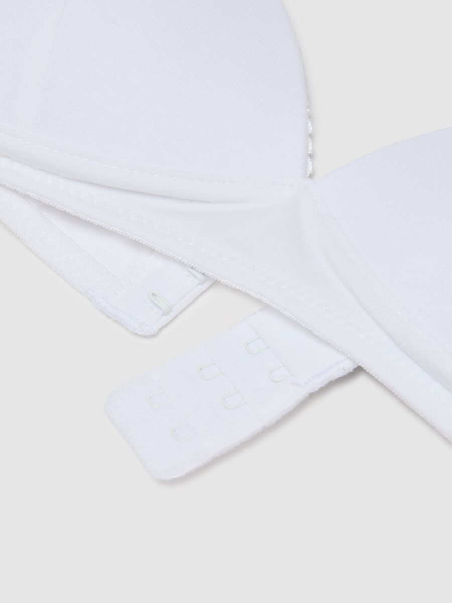 Girls' Stretch Cotton Bra in White_2
