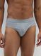 Set of three grey slips in pure cotton, regular fit_1