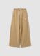 Girls&rsquo; beige wide-leg pure cotton trousers_0