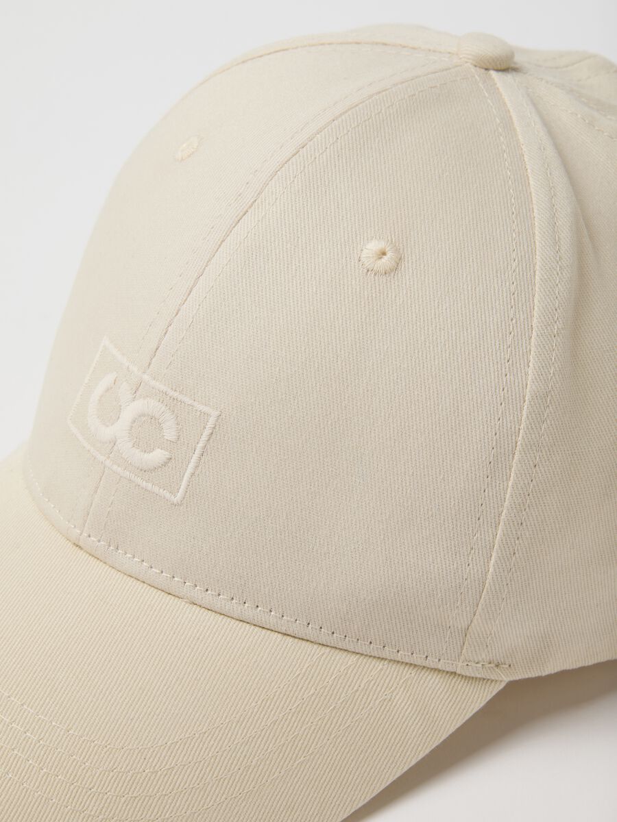 Regular fit beige pure cotton baseball cap_2