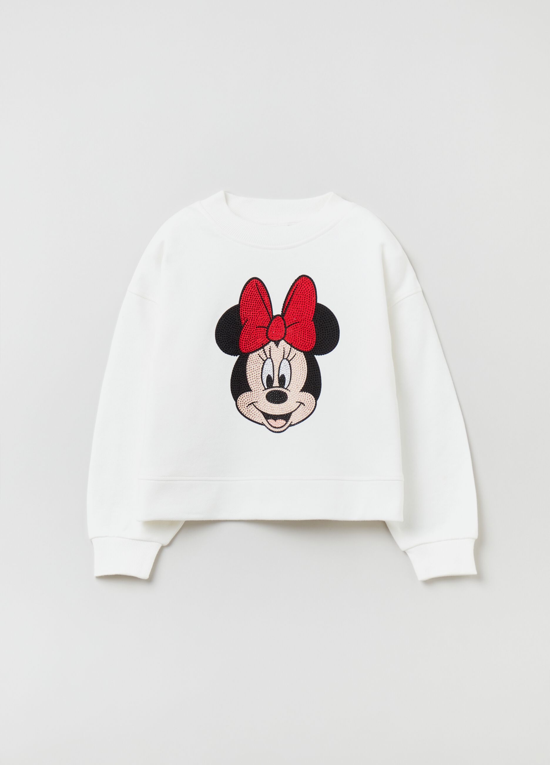 Felpa girocollo con stampa Disney Minnie