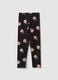 Multicolour stretch cotton skinny fit kids leggings with prints_1