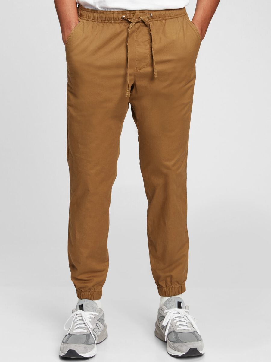 Canvas joggers with drawstring_0