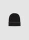 Black beanie with turn-up cuff_0