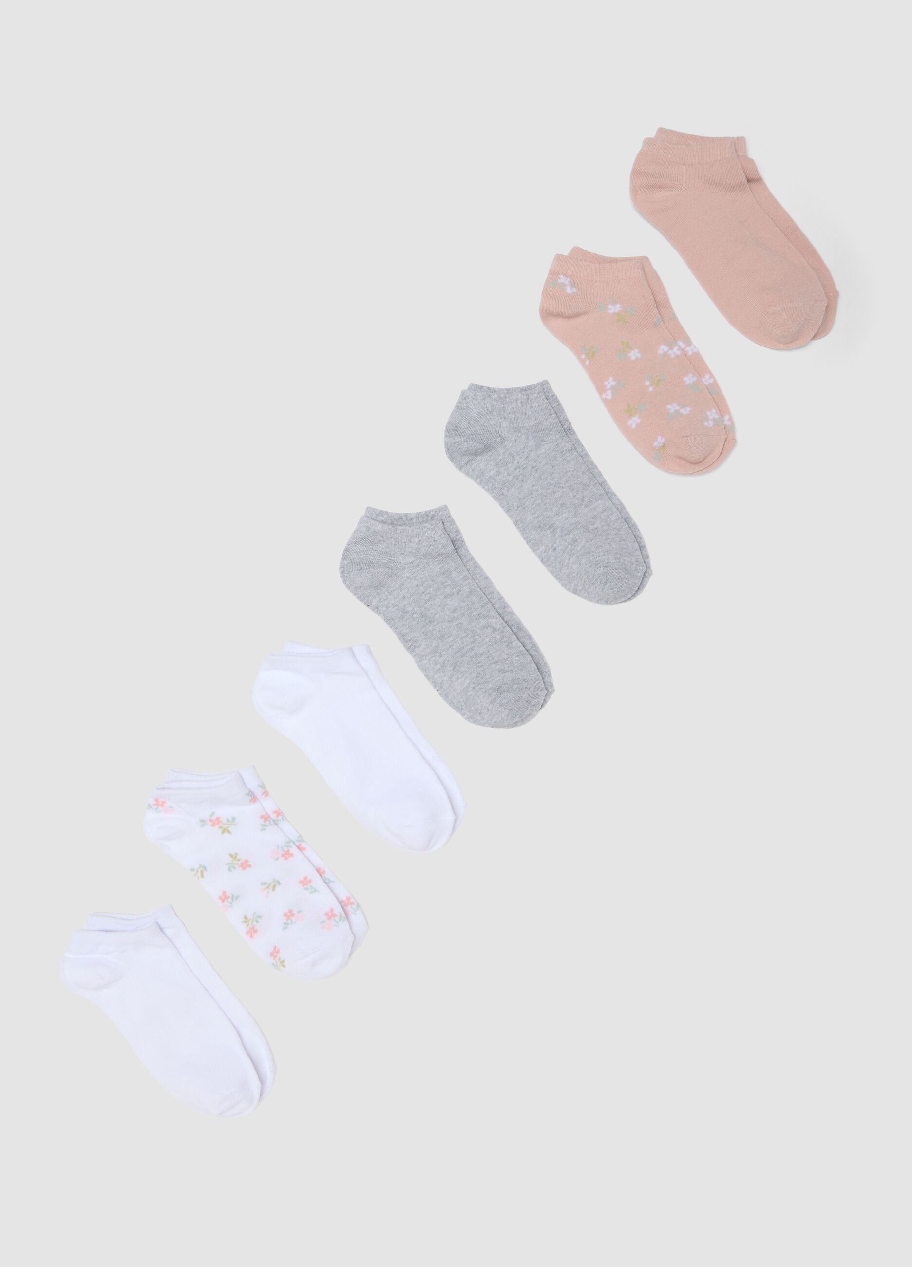 Seven-pack of multicolour socks in organic cotton blend