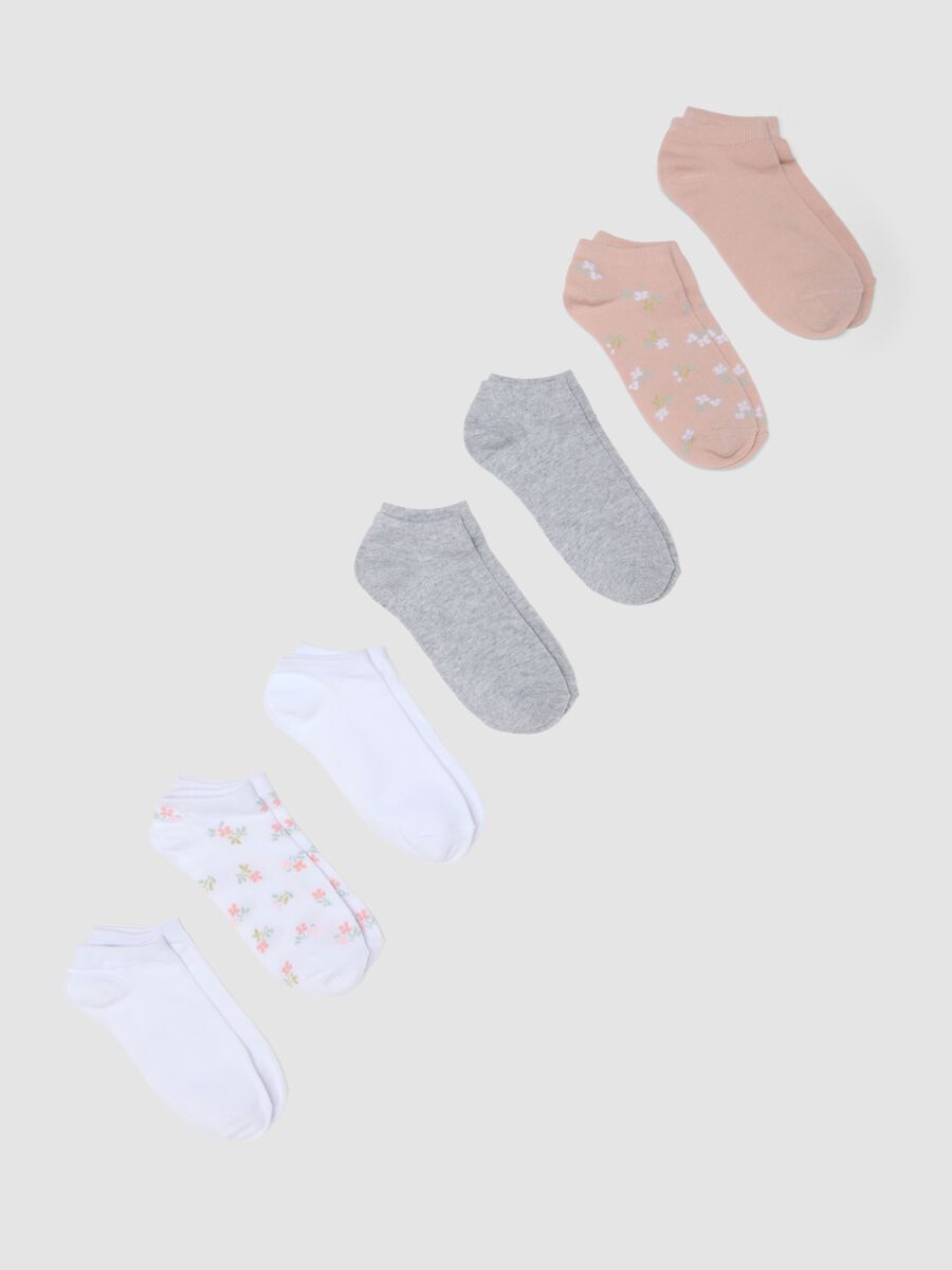 Seven-pack of multicolour socks in organic cotton blend_0
