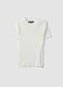 White ribbed fitted viscose-blend knit top_4