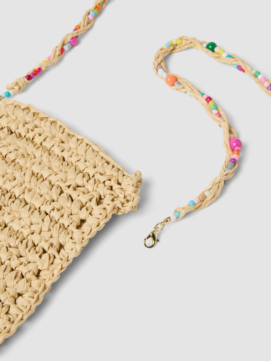 Beige phone pouch in pure paper-fibre fabric_2