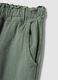 Green linen-cotton blend trousers with elasticated waist, regular fit_1