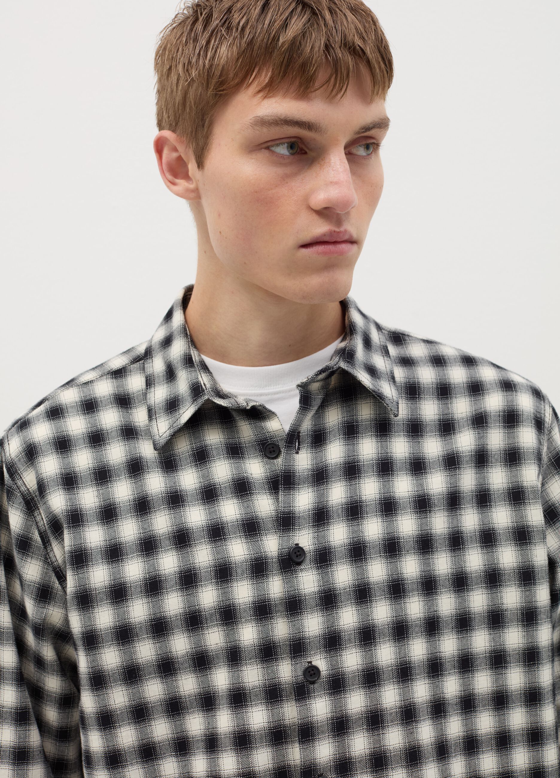Shirt with check pattern