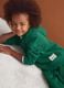 Felpa verde in puro cotone con cappuccio regular fit per bambino_0