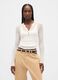 White Sweater with Sheer Long Sleeves_1