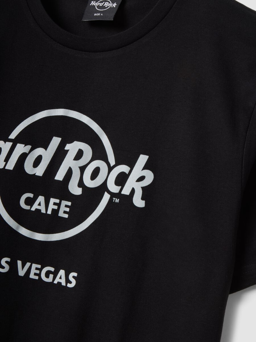 T-shirt nera Hard Rock Cafe in puro cotone regular fit_1