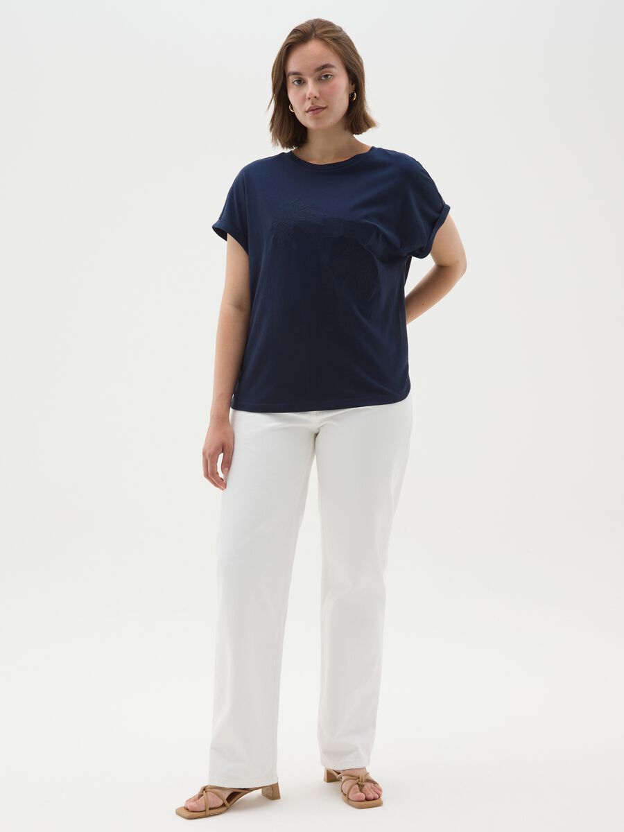 Mya Pure Cotton Blue T-shirt_1