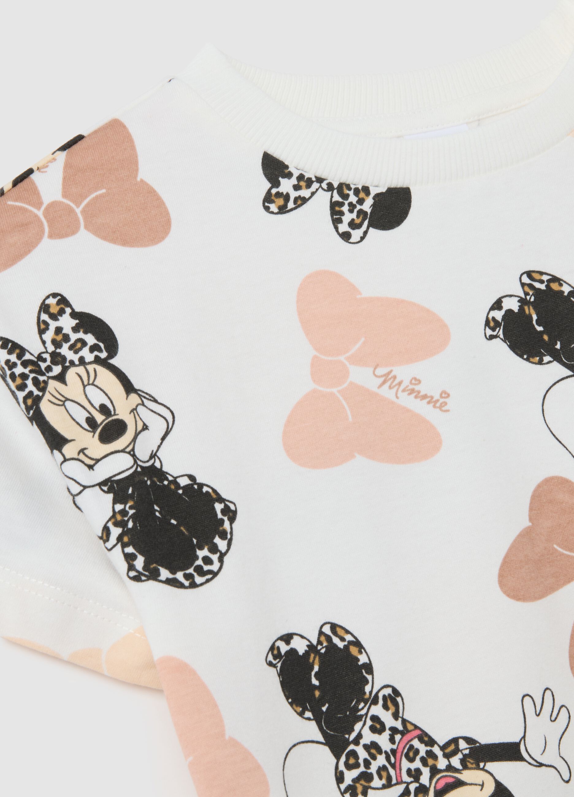 T-shirt da bambina in puro cotone multicolor regular fit con stampa 