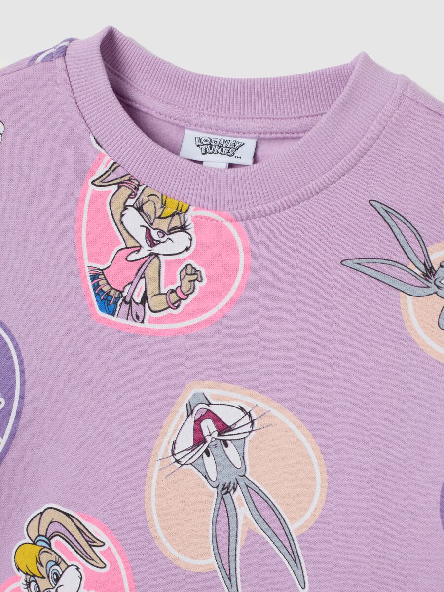 Girls' violet sweatshirt and leggings set_2