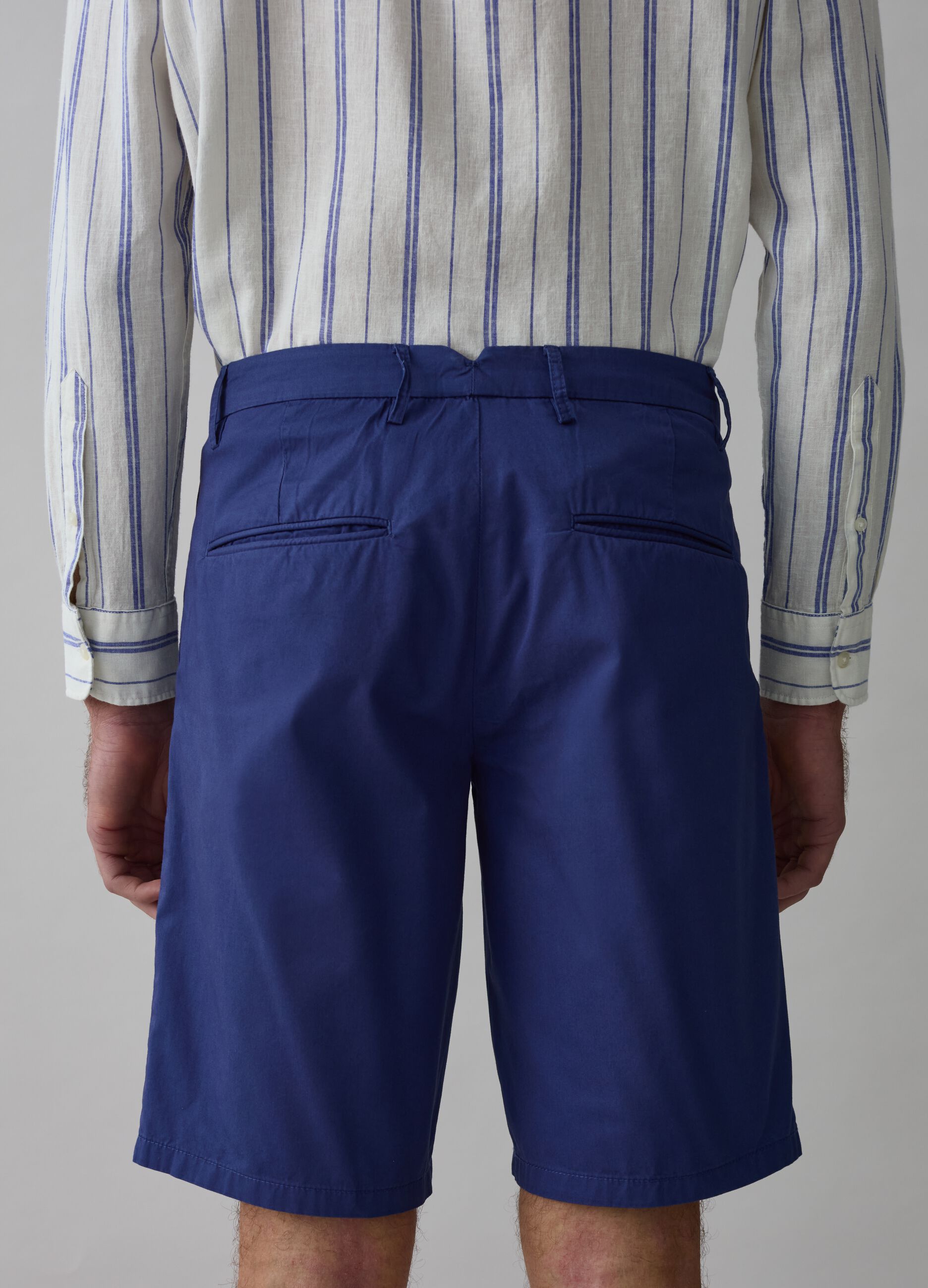 Stretch cotton chino Bermuda shorts