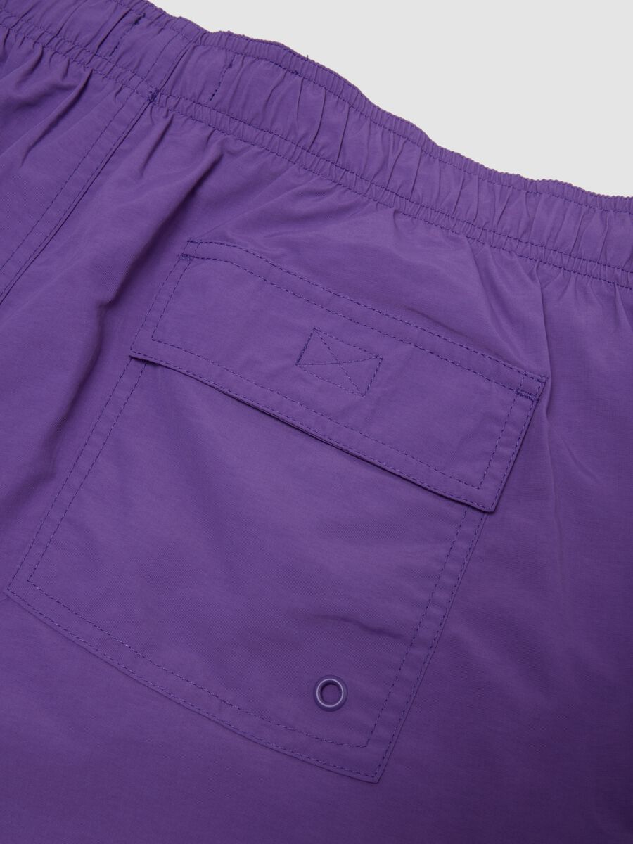 Boxer da mare viola con vita elasticizzata e coulisse_5
