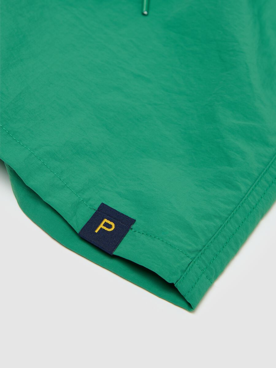 Men’s regular fit swim boxers in green blend with elastic waist_5