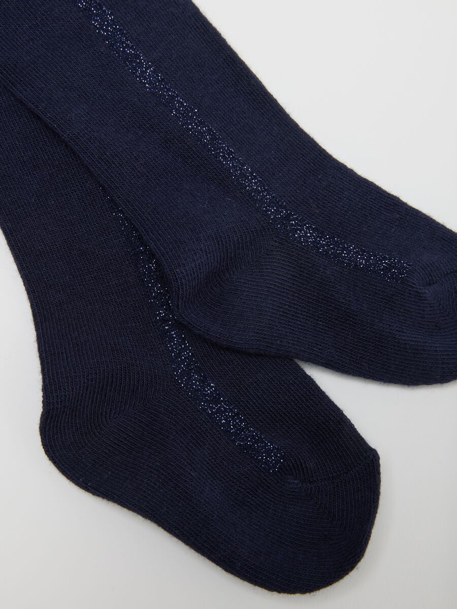 Baby Cotton Blue Stretch Tights_1
