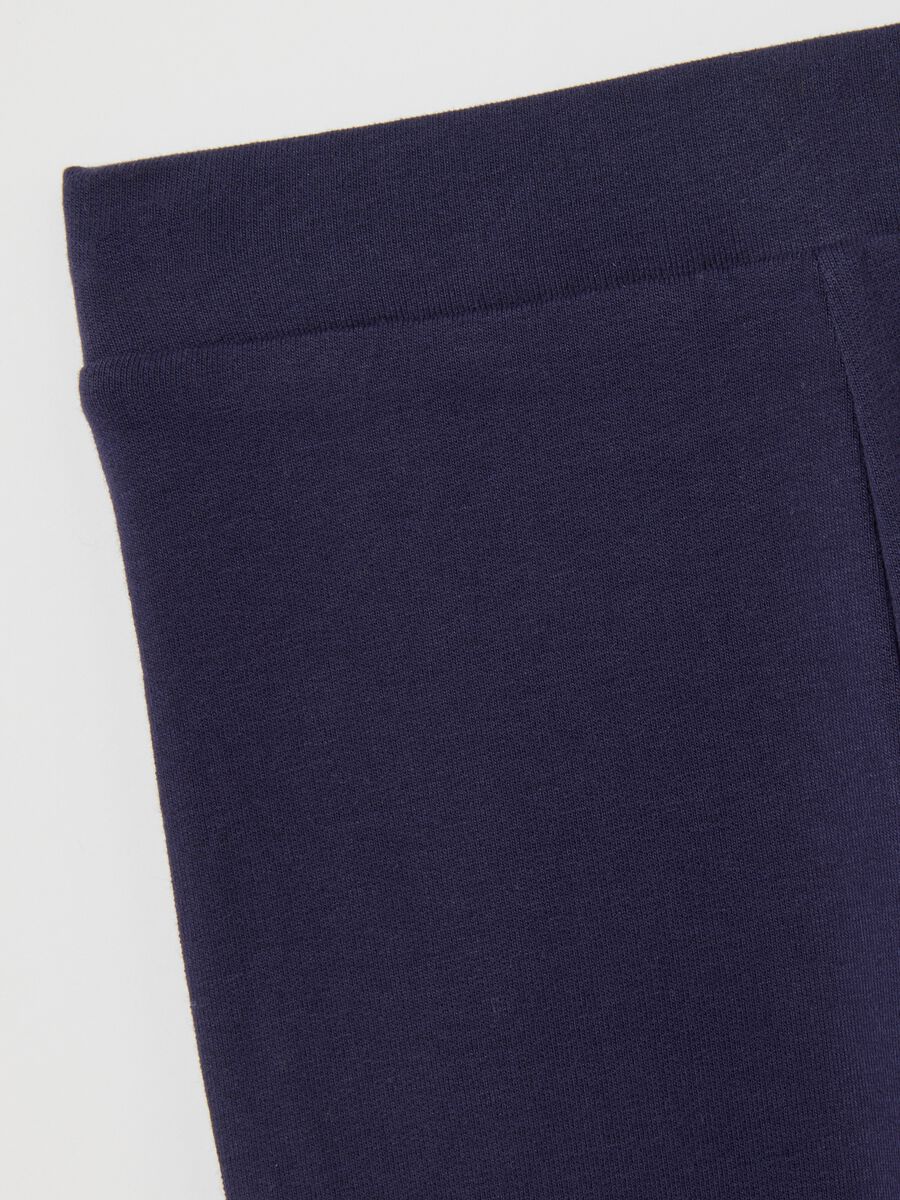 Girls' blue stretch cotton flare leggings_2