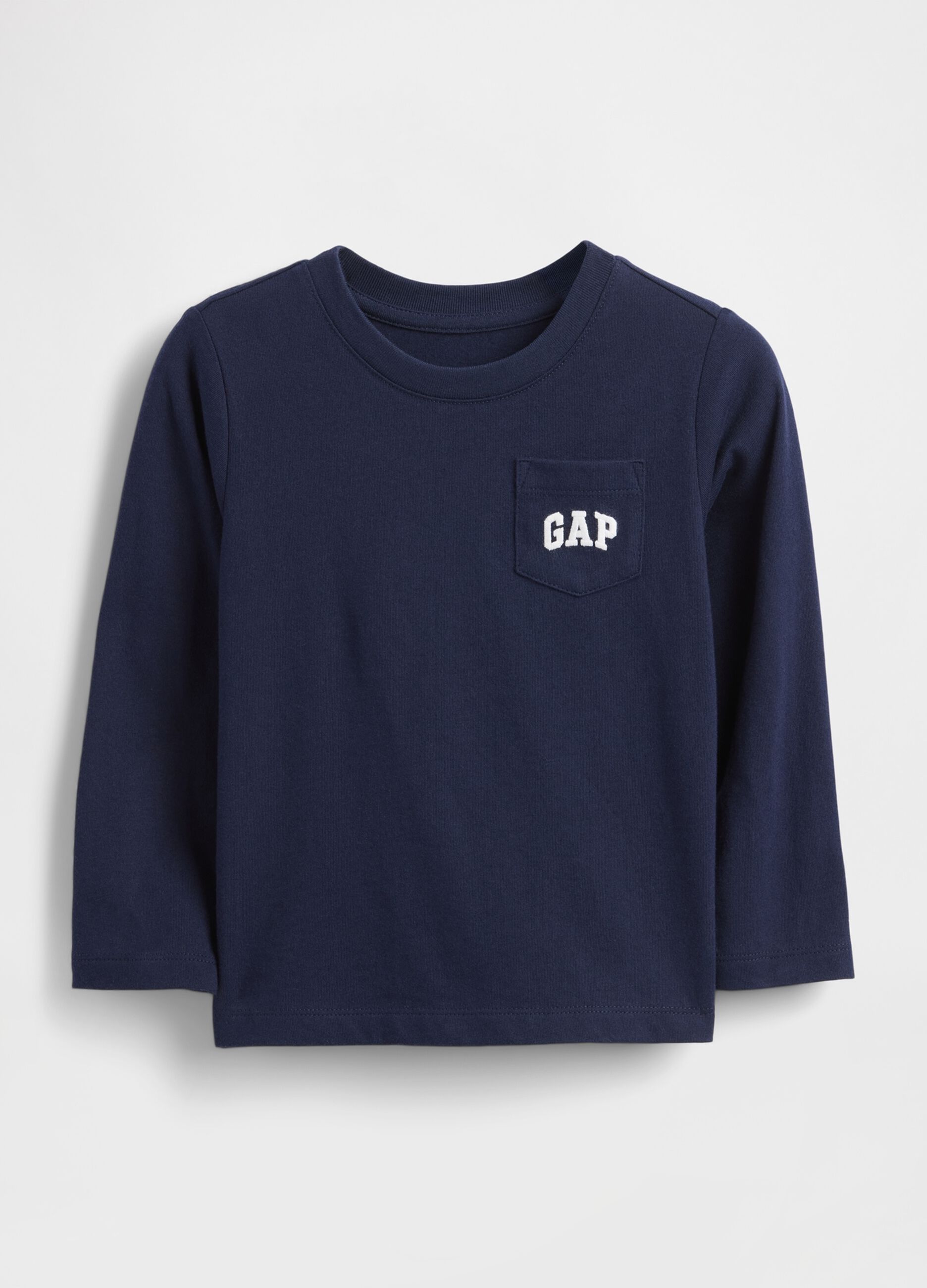 Long-sleeved Blue Cotton Shirt